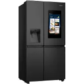 Hisense Hi9 Freistehend Side-by-Side-Kühlschrank, Schwarz, 614 l, Freistehend, Amerikanische Tür, Schwarz, Berührung, LCD, An Tür