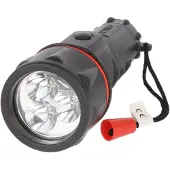 Velamp LED Gummi-Taschenlampe, 3 LEDs, wasserdicht, mit Handschlaufe, Lieferung ohne Batterien
