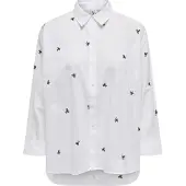 ONLY Hemd 15283743 Weiß Box Fit