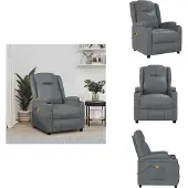 vidaXL Massagesessel Anthrazit Kunstleder - Massagesessel