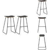 vidaXL Barhocker 2 Stk. Schwarz Kunstleder - Barhocker