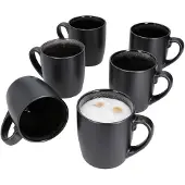 MamboCat 6er Set Kaffeebecher Zakynthos Reactive Glaze Grey Black - 24321864