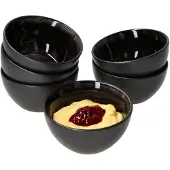 MamboCat 6er Set Pudding-Schale Reactive Glaze Grey Black Zakynthos 6cm - 24321862
