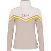 Protest Skipullover Protest Merci 1/4 Zip Damen Bamboo Beige White Yellow-XL