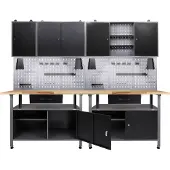 Ondis24 Werkstatt-Set 240 cm, mit 2 LED Lampen