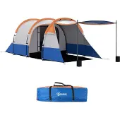 Outsunny Campingzelt Polyester Fiberglas Orange 420L x 200B x 150H cm