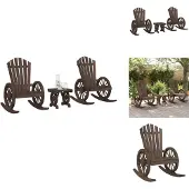 vidaXL 3-tlg. Garten-Lounge-Set Massivholz Tanne