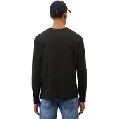 Marc O'Polo Marc OPolo Langarmshirt mit dezentem Logo-Print vorne