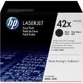 HP 42X 2er-Pack Schwarz Original LaserJet Tonerkartuschen mit hoher Reichweite, 40000 Seiten, Schwarz, 2 Stück(e)