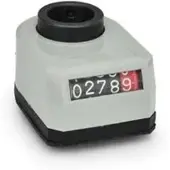Ganter Stellungsanzeiger, Hohlwelle Stahl, 5-stellig, digitale Anzeige, mechanisches Zählwerk (953-0001.0-AR-R-GR)