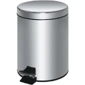 Bolero Edelstahl Pedaleimer 20 L mit Fußbedienung, 44,8 cm hoch, 29,3 cm Durchmesser