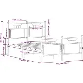 vidaXL Bettgestell ohne Matratze Sonoma-Eiche 137x190 cm Holzwerkstoff