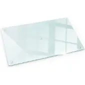Tulup Schneidebrett Rutschfestes Schneidebrett Glas 52x30 cm Rechteckiges Schneidebrett Durchsichtiges Schneidebrett