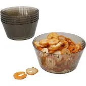 MamboCat 6x ToGo Kunststoff-Schale grau 600 ml Camping Outdoor Picknick Dessert-Schüssel