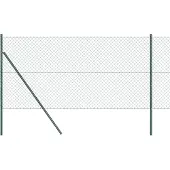 vidaXL Bodenmontierter Maschendrahtzaun 10 x 1,4 m Grün Netz