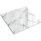 Tulup Herdabdeckplatte 60x52 cm Glas-Servierbrett Küchenutensilien Schutzplatte Spritzschutz Abdeckung Marmor