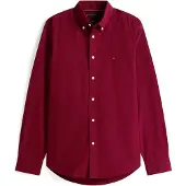 Tommy Hilfiger Hemd MW0MW37550 Dunkelrot Regular Fit