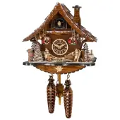 Engstler - 47124_Q - Kuckucksuhr - Quarz - Nussbaum - 31 cm