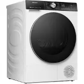 Hisense 5S Freistehender Wäschetrockner mit Wärmepumpe, 10 kg, Freistehend, Frontlader, Wärmepumpe, Weiß, Tasten, Drehregler, Berührung, Links