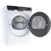 Haier HD90-A3Q397U1-S, Freistehend, Frontlader, Wärmepumpe, Weiß, Drehregler, Rechts