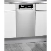 Bauknecht BK6UB10BS7A0X, Freistehend, Single (45 cm breit), Edelstahl, Schwarz, Tasten, 1,3 m