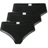 Schiesser Damen Strings, 3er Pack - 3Pack Cheeky String, Stretch Cotton, uni