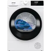 Gorenje G200 Freistehender Wäschetrockner mit Wärmepumpe, 8 kg, Freistehend, Frontlader, Wärmepumpe, Weiß, Drehregler, Berührung, Rechts