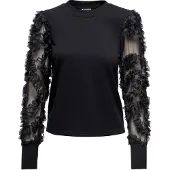 JDY Sweatshirt "L/S SWEAT JRS NOOS", Damen, Gr. S, schwarz, Sweatware, Obermaterial: 65% Polyester, 35% Baumwolle, unifarben, regular fit normal, Rundhals, Sweatshirts Sweatshirt