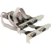 DeLOCK 4 x serial PCI Express card, PCIe, Silber, 0,2304 Mbit/s, Verkabelt, Windows 2000/XP/XP-64/Vista, Linux, MAC
