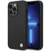 BMW BMHCP15LSILBK iPhone 15 Pro 6.1" czarny/black Silicone Metal Logo