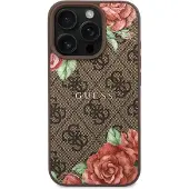 GUESS Guhmp16Lp4Ropemcw Iphone 16 Pro 6.3" Brzowy/Braun Hardcase 4G Blumen Drucken Magsafe