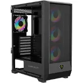 KEEP OUT XC-501 MESH, PC, Schwarz, ATX, ITX, micro ATX, Metall, Stahl, Gehärtetes Glas, Gaming, Bernstein, Grün, Rot, Blau