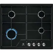 Electrolux EGS6424K, Schwarz, Integriert, 60 cm, Gaskochfeld, 4 Zone(n), 4 Zone(n)