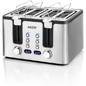 Haeger TO-17D.015A, 4 Scheibe(n), Edelstahl, Edelstahl, Tasten, Drehregler, 1700 W