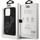 Karl Lagerfeld 3D Rubber Signature Case für iPhone 15 Pro Max - Schwarz