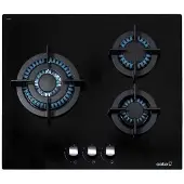 CATA CCI 6021 BK, Schwarz, Integriert, 59 cm, Gaskochfeld, Glas, 3 Zone(n)
