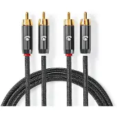 Nedis Gold Catb24200gy20 Stereo-audiokabel 2x Rca M-2x Rca M Beschichtet 2 M