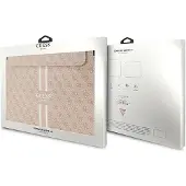 GUESS PU 4G bedruckte Streifen-Computerhülle 16" Pink