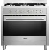 Vitrokitchen St9060ib 90x60 Cm Butangas-herd Mit Backofen 5 Brennern