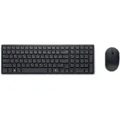 Dell Pro kompakte und leise Tastatur und Maus – KM555 - russisch (QWERTY), Kabellos, RF Wireless + Bluetooth, Plunger key switch, QWERTY, Schwarz, Maus enthalten