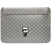 Karl Lagerfeld Sleeve KLCS14SAKHPKG 14" srebrny/silver Saffiano Monogram Ikonik