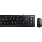 Lenovo 300, Volle Größe (100%), USB, QWERTY, Schwarz, Maus enthalten