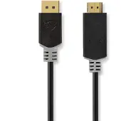 Nedis Gold Ccbw37100at30 Displayport-kabel Dp M-hdmi-anschluss 4k Vergoldet 3 M 30hz