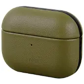 Uniq Etui Terra Echtes Leder Na Airpods Pro - Oliwkowe
