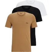 BOSS T-Shirt "T-Shirt T-Shirt RN 3P Classic 3er Pack", Herren, Gr. XXL, bunt (schwarz, weiß, hellbraun), Obermaterial: 100% Baumwolle CO., Shirts T-Shirt