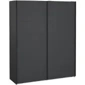 Ebuy24 Bergamo Schiebetürenschrank 2 Türen 180x220cm matt grau.