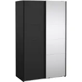 Ebuy24 Catania Schiebetürenschrank 2 Türen 120x200cm matt schwarz.