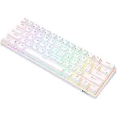 Royal Kludge Rk61 Rgb Mechanische Tastatur, Brauner Schalter (Weiß)