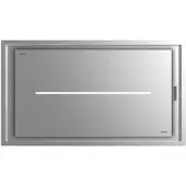 CATA Dekorative Insel-Dunstabzugshaube Bennu Slim 1200 X/A mit 6 Stufen de Absaugung, Touch Panel dede Touch Control, Extra Silent S6 Motor, AUTO Connectivity, Inox Finish
