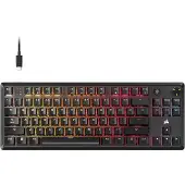 Corsair K70 CORE TKL, Kabelgebunden, USB, Mechanischer Switch, QWERTY, RGB-LED, Schwarz